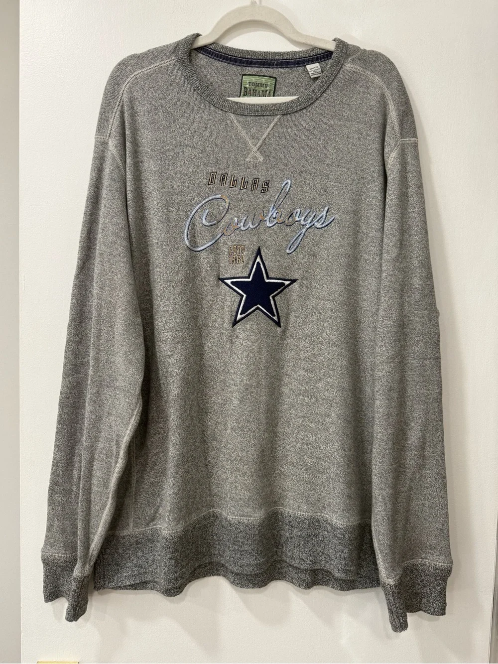 Tommy Bahama Grey Dallas Cowboys Crewneck Sweatshirt